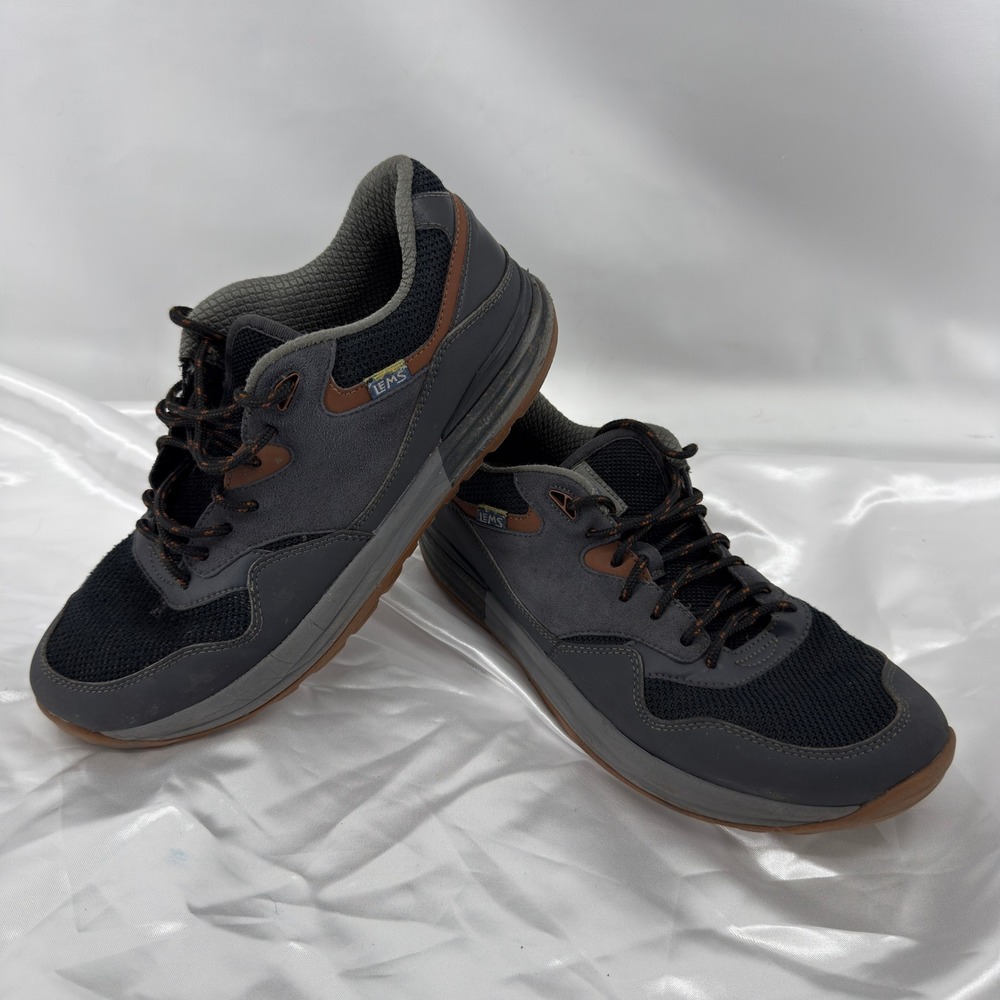 Lems Trailhead Mens 10.5 Stormy Night Microfiber Mesh Hiking Shoes D Width
